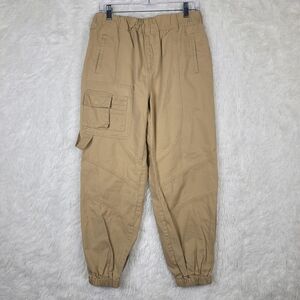 Forever 21 Large Parachute Khaki Joggers Tapered